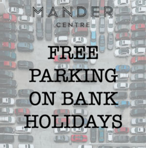 Free parking on bank holiday Monday.